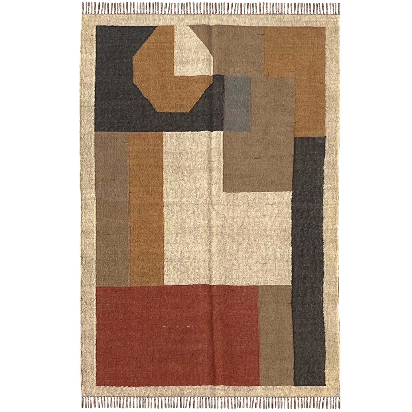 Handwoven Wool Jute Dhurrie Rugs, Living Bed Room Carpet