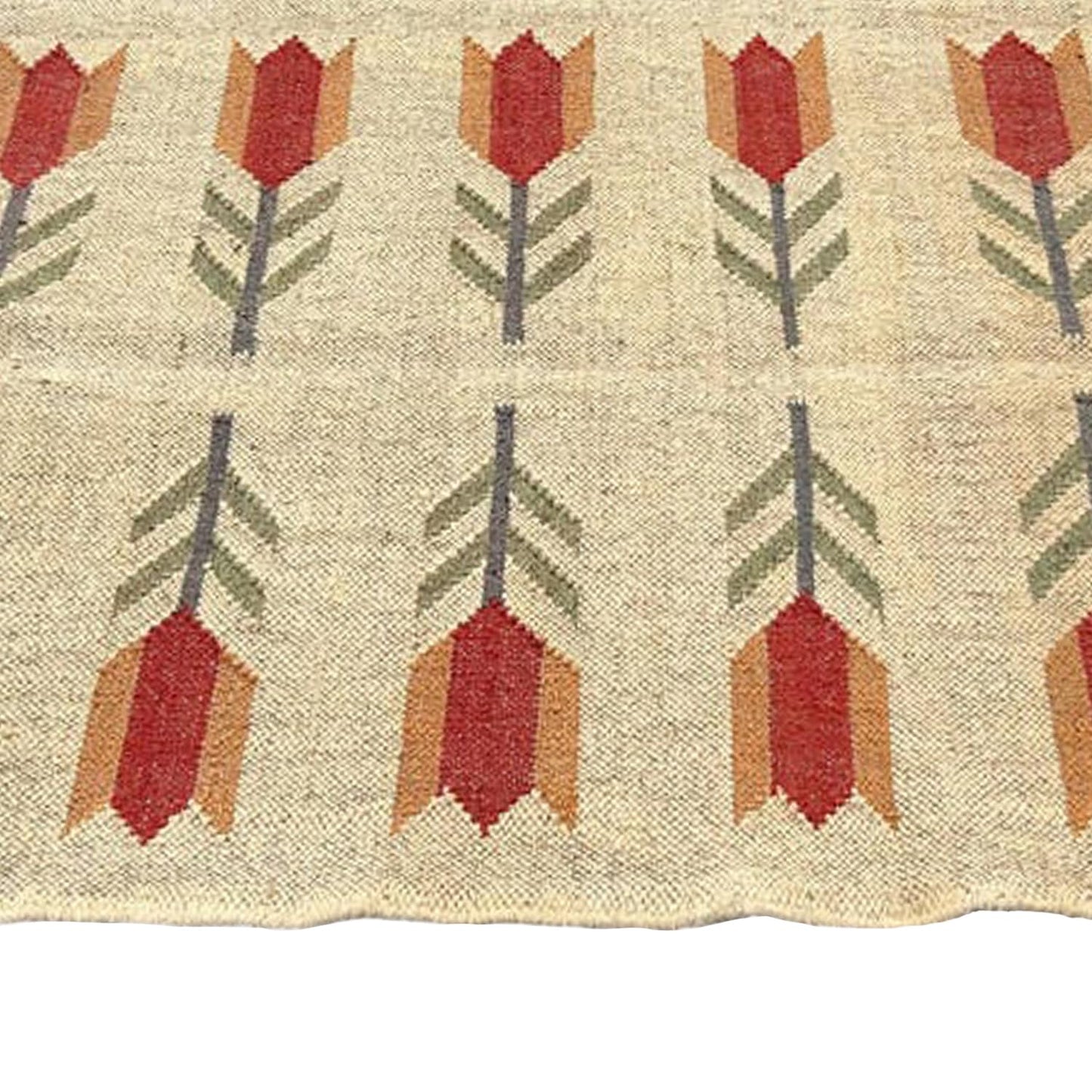 Handwoven Wool & Jute Dhurrie Rugs, Living Bed Room Carpet