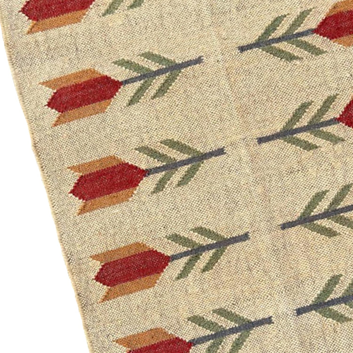 Handwoven Wool & Jute Dhurrie Rugs, Living Bed Room Carpet