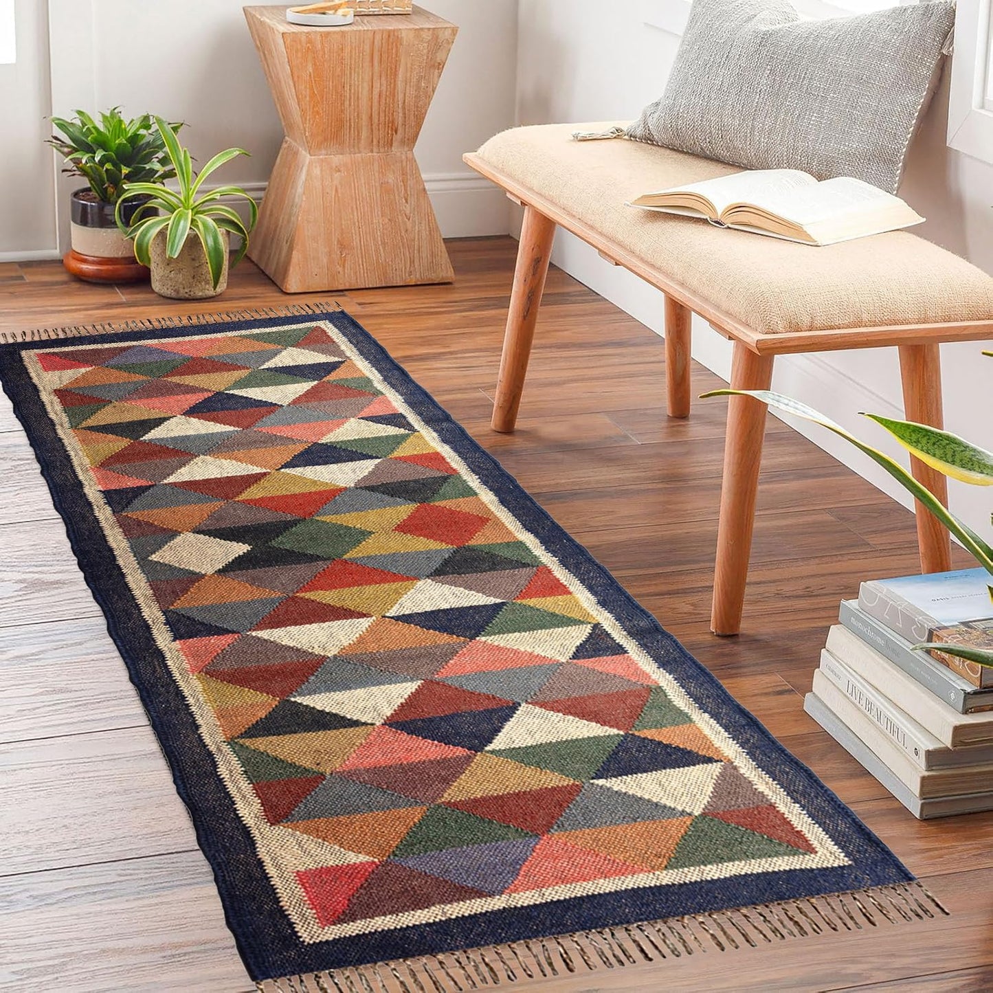 Handwoven Wool & Jute Dhurrie Rugs | Authentic Kilim Carpets