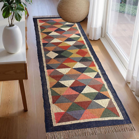 Handwoven Wool & Jute Dhurrie Rugs | Authentic Kilim Carpets