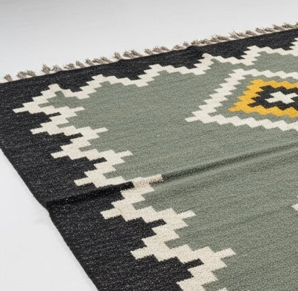 Handwoven Kilim Carpet | Boho Area Rug | Living Room & Bedroom Floor Decor