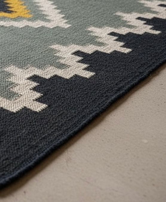 Handwoven Kilim Carpet | Boho Area Rug | Living Room & Bedroom Floor Decor