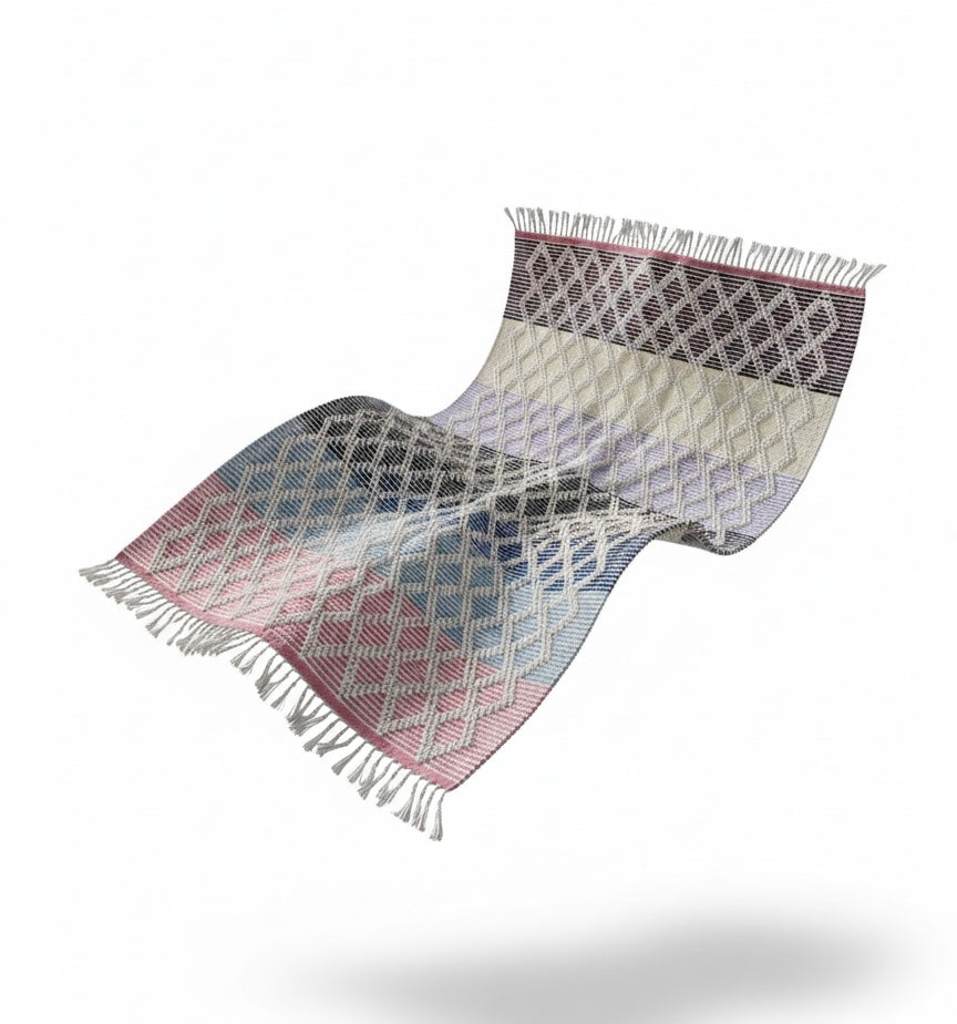 Hand-Loom Cotton Carpet Rug-4x6 ft