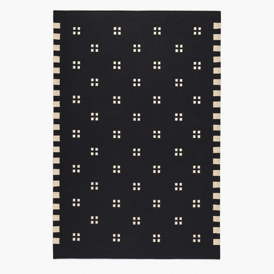 Amber Flame Wool–Cotton Handwoven Dhurrie Rug