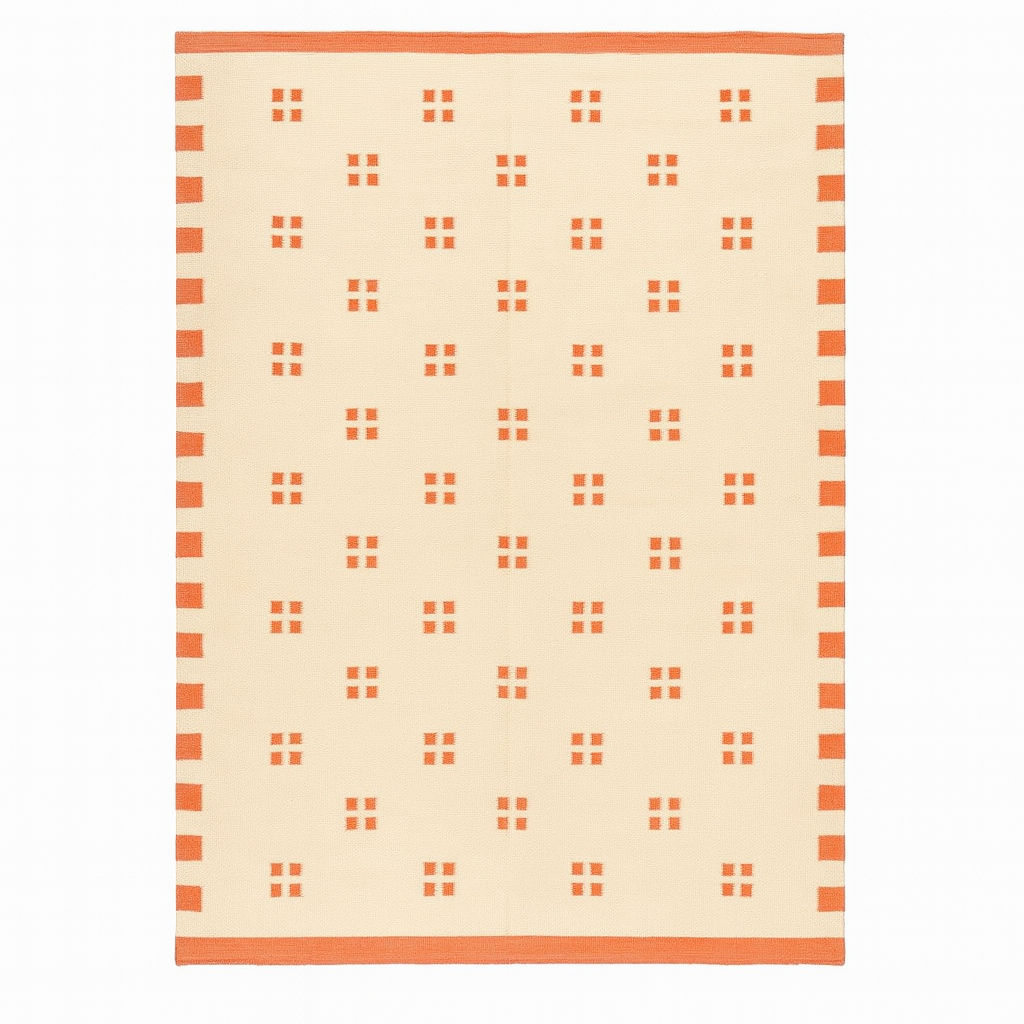 Indigo Loom Wool–Cotton Handwoven Dhurrie Rug