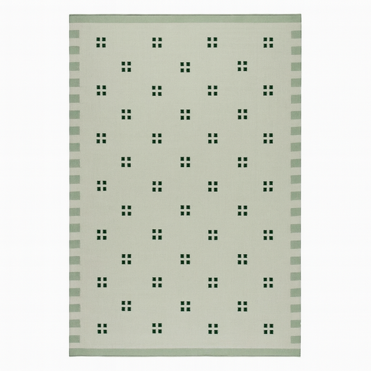 Golden Loom Wool–Cotton Handwoven Dhurrie Rug