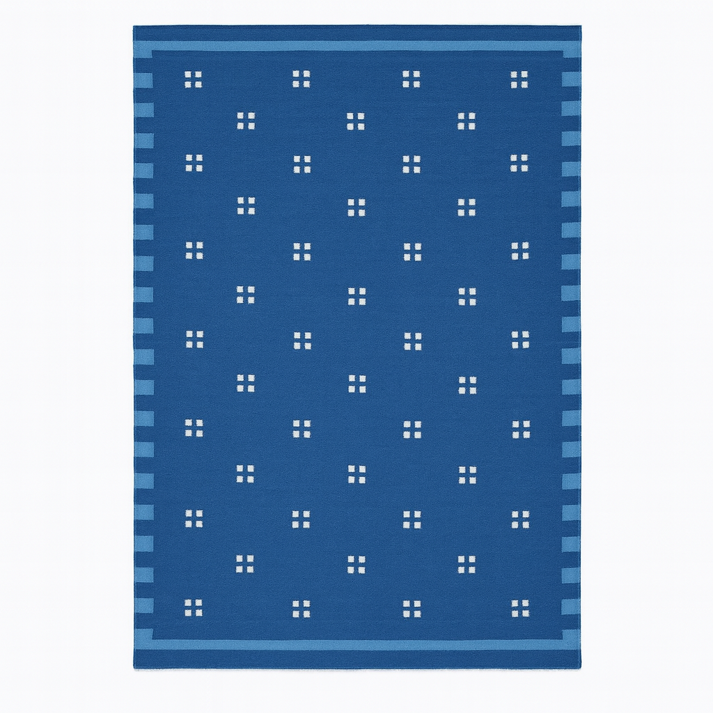 Crimson Loom Wool–Cotton Handwoven Dhurrie Rug