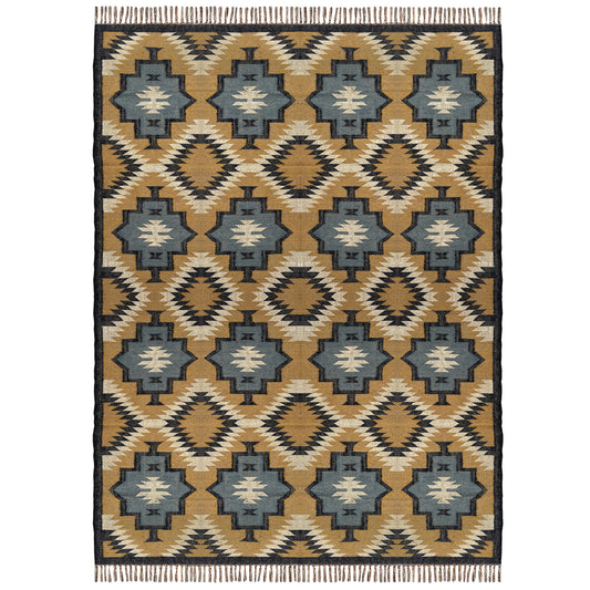 Yellow Natural Fiber Wool Jute Dhurrie – Home Rug