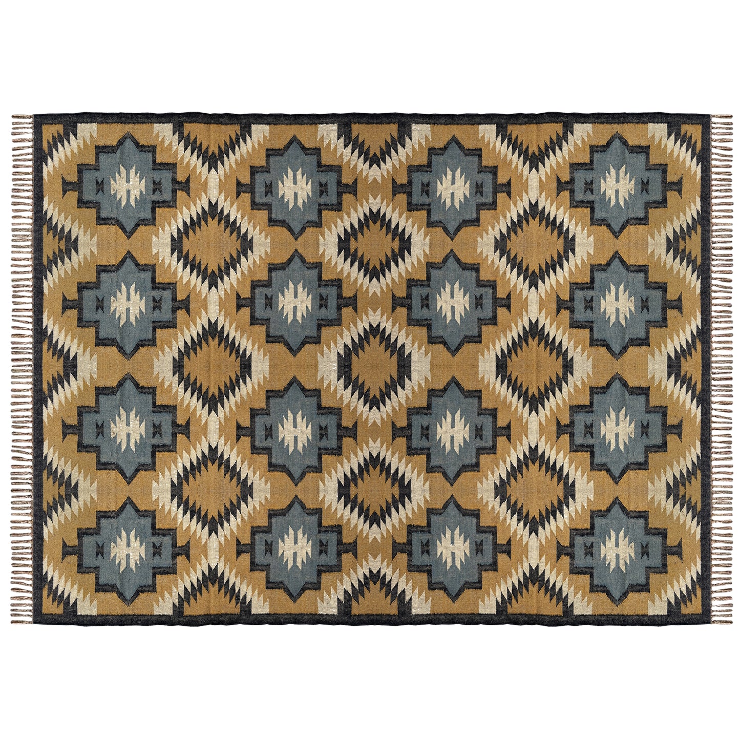 Yellow Natural Fiber Wool Jute Dhurrie – Home Rug