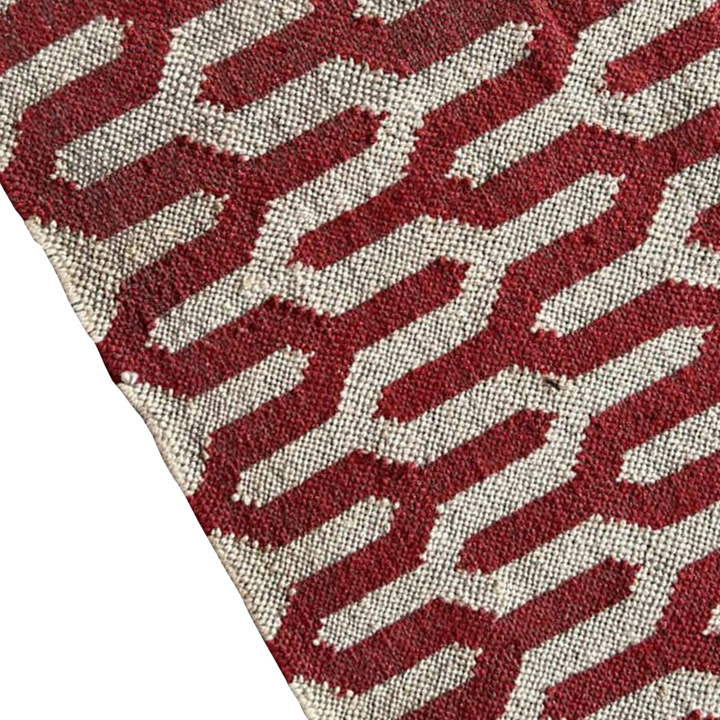 Jute Wool Kilim Carpet Runner – Handwoven Dhurrie Dari Mat