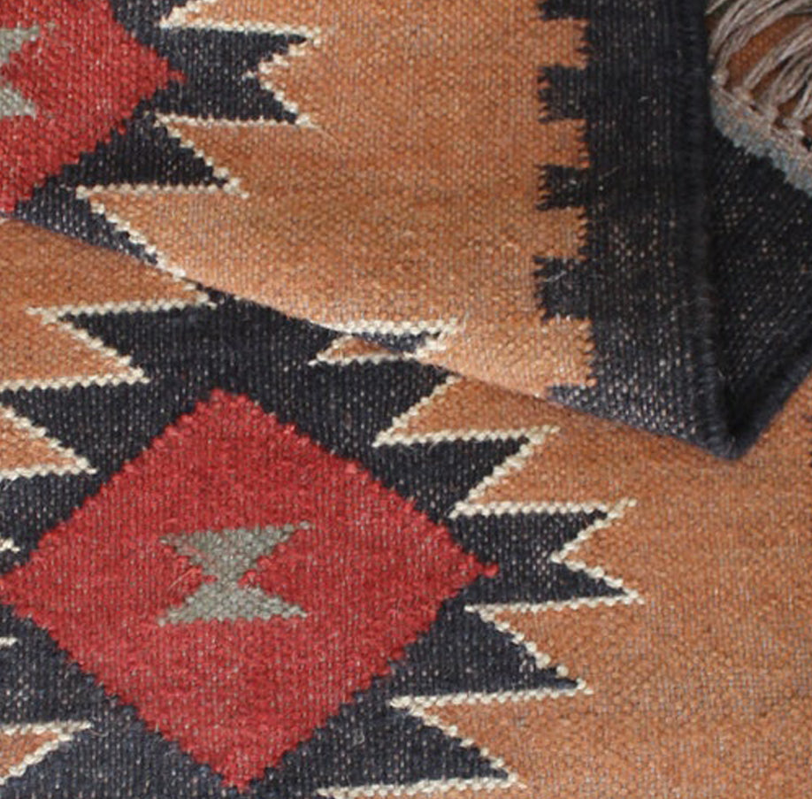Boho Kilim Dhurrie Rug – Living Room/Bed Room Floor Mat