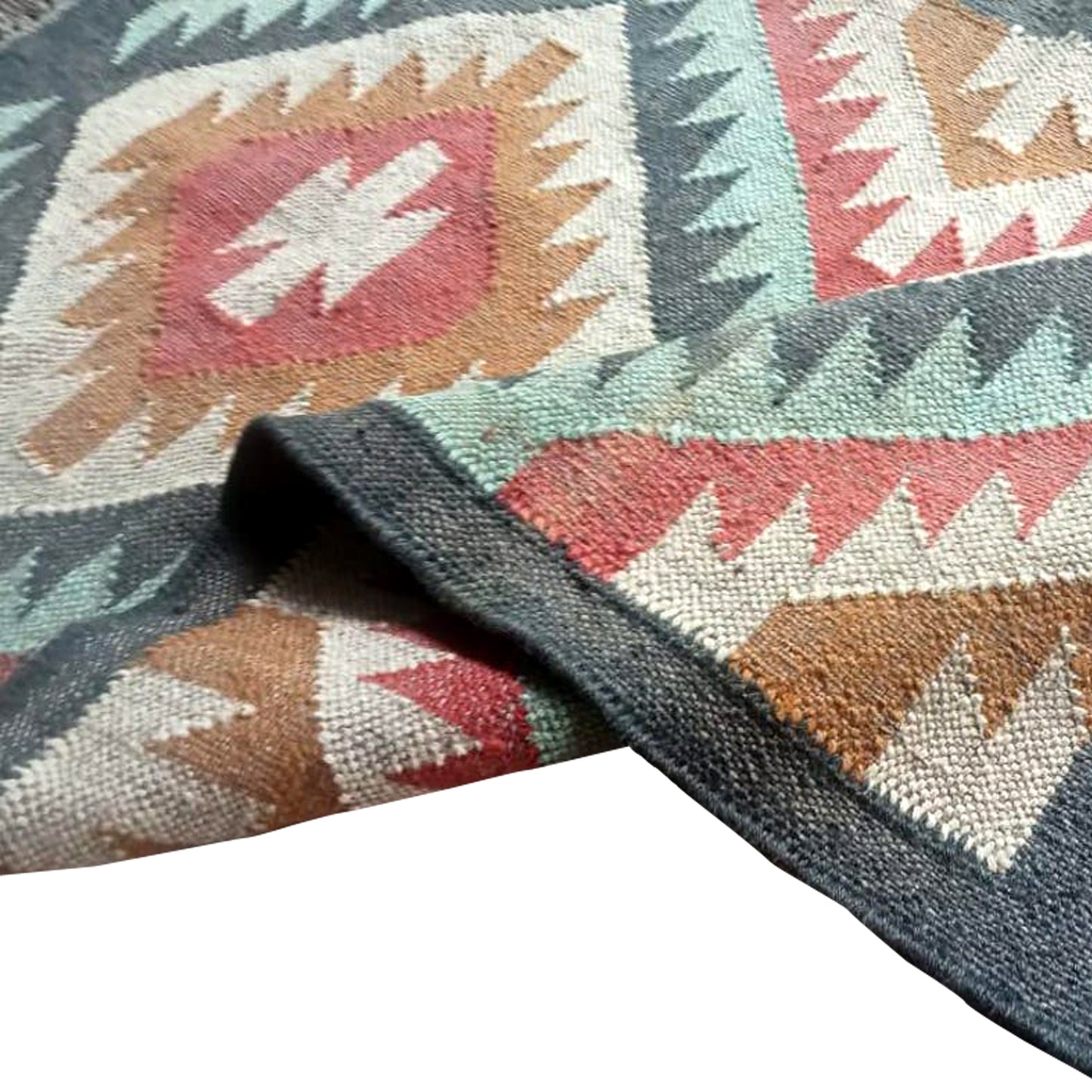 Handwoven Wool Jute Kilim Dhurrie Rugs 3x5 feet