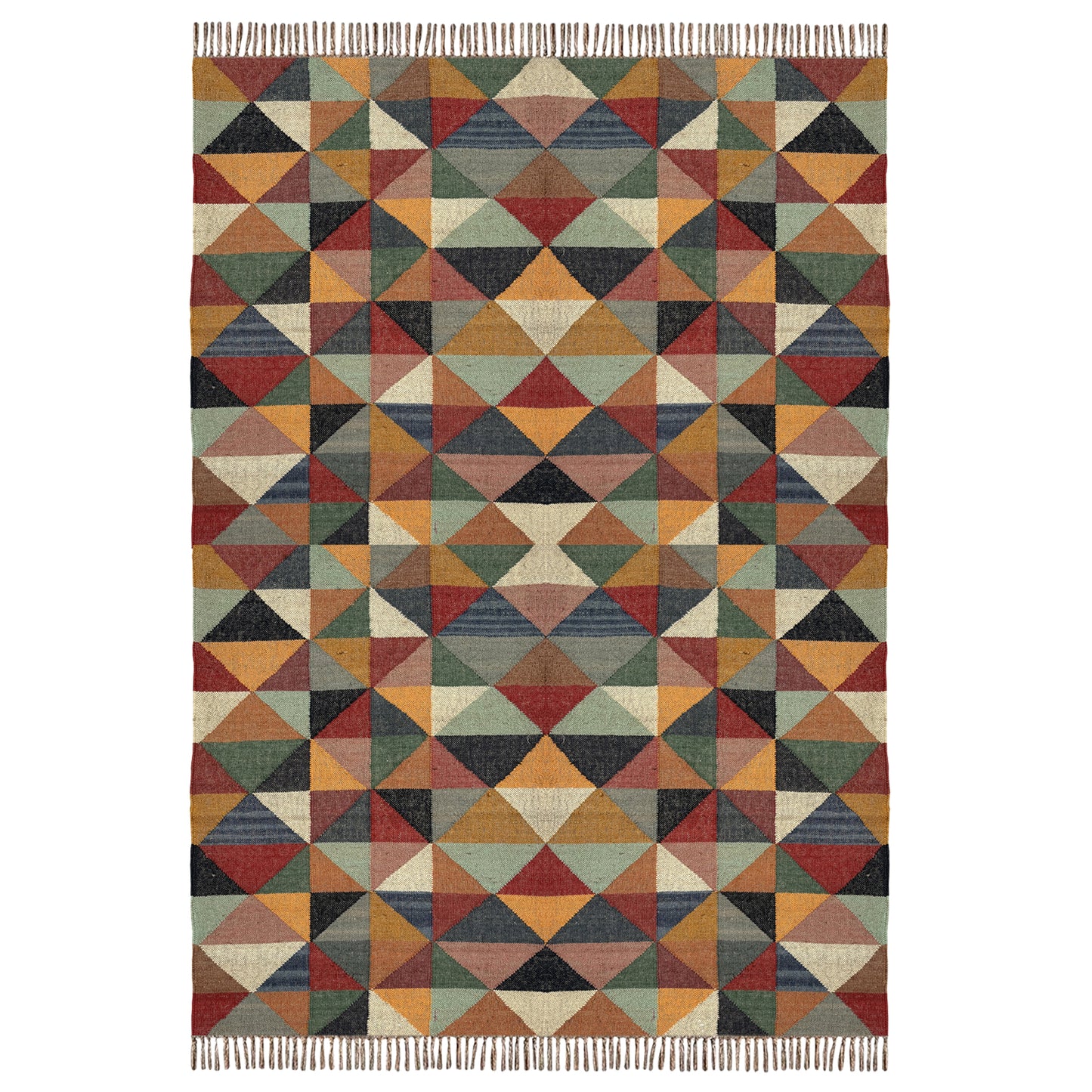 Artisan Wool Jute Kilim Modern Floor Rug