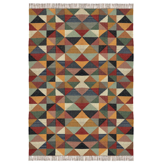 Artisan Wool Jute Kilim Modern Floor Rug