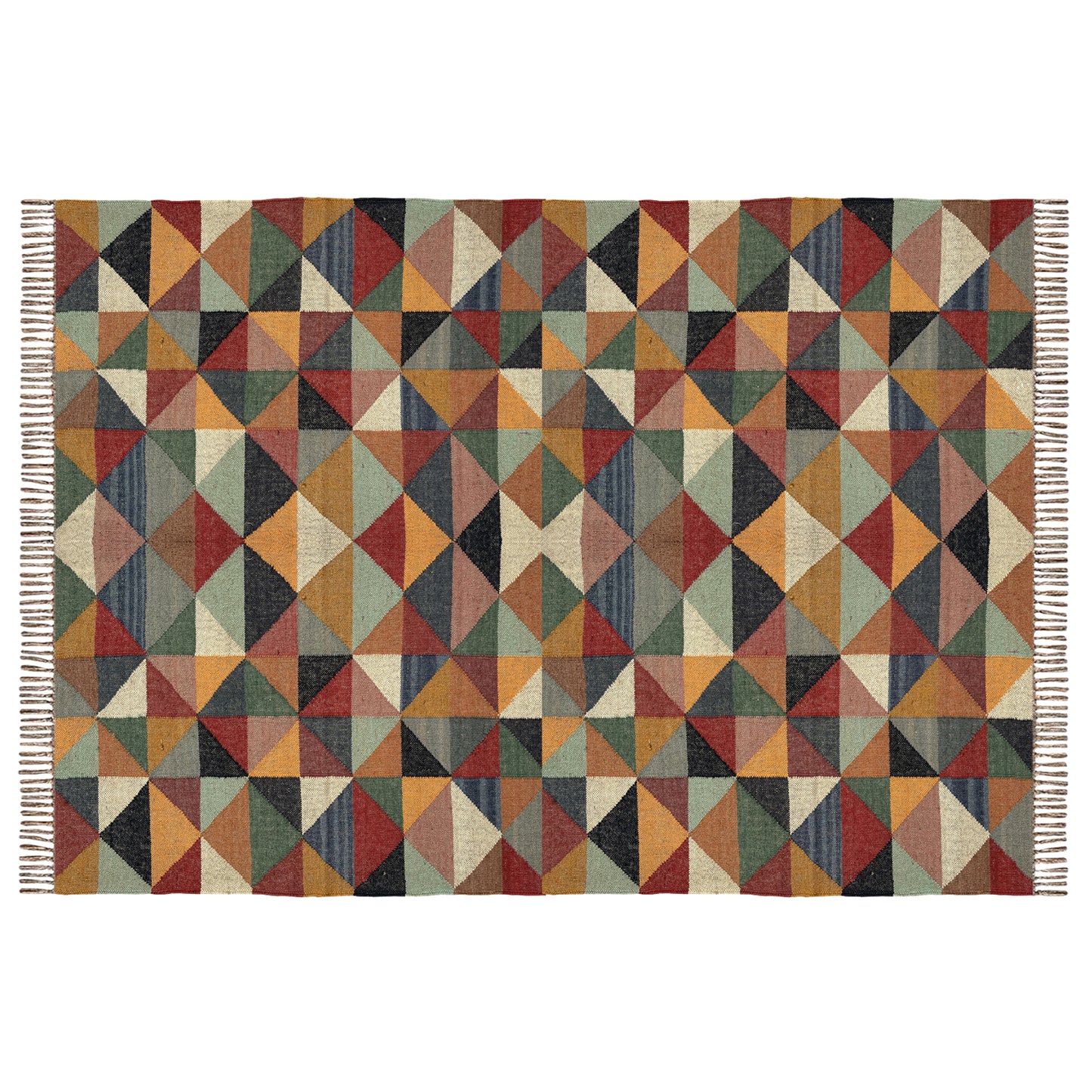 Artisan Wool Jute Kilim Modern Floor Rug