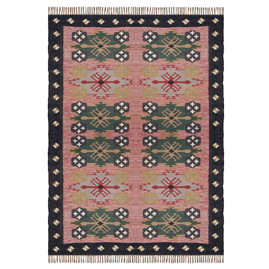 Wool Jute Kilim Dhurrie – Handwoven Floor Mat