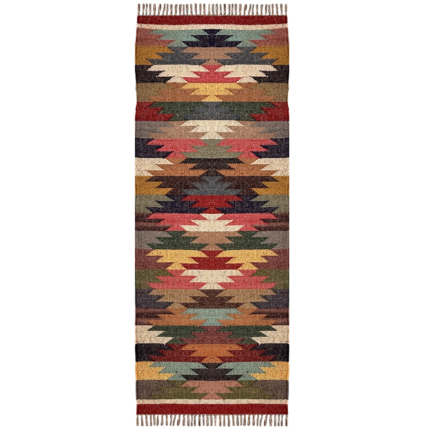 Natural Wool & Jute Area Rug – Reversible Carpet