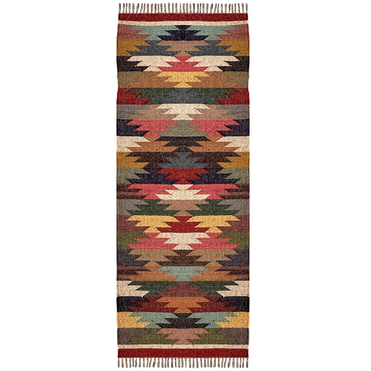Natural Wool & Jute Area Rug – Reversible Carpet