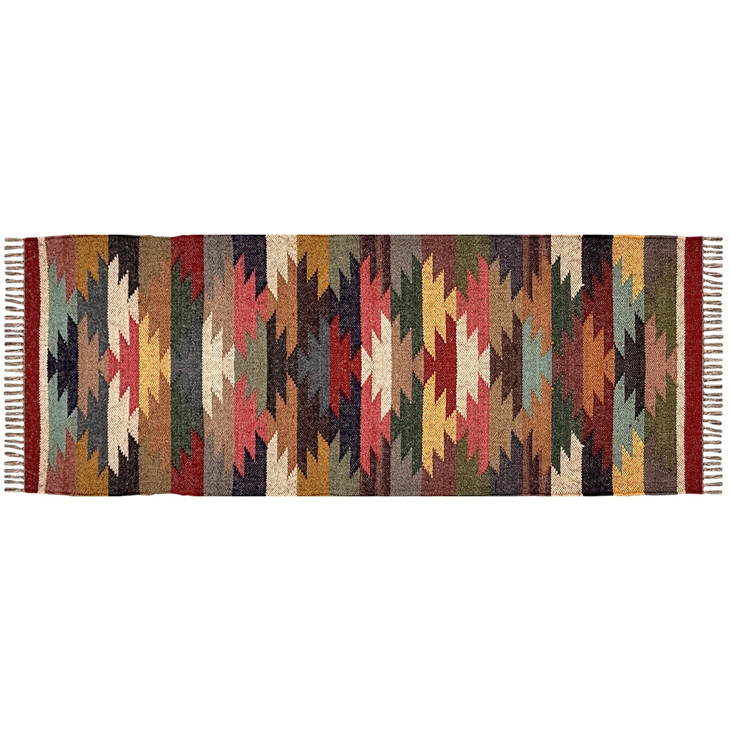 Natural Wool & Jute Area Rug – Reversible Carpet